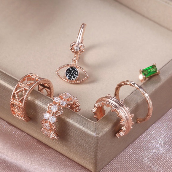 Jewelry - ✨6PC 18K Rose Gold Plated Cuff Set✨